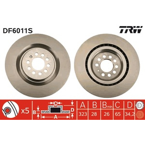 1x disque de frein avant ventilé