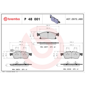 Kit de plaquettes de frein, frein à disque