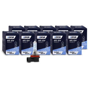 10x Ampoule H11 55W 12V - SUPER WHITE --> jusqu'à 100% de lumière en plus !