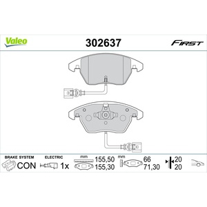 Valeo Pastiglie Freno 598437 – Premium, Prerodate, Senza Rame, ECE-R90, Per Auto