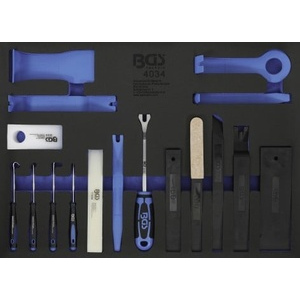 Garniture pour servante d'atelier 3/3 Outils de desserrage, cales de montage, jeu de crochets