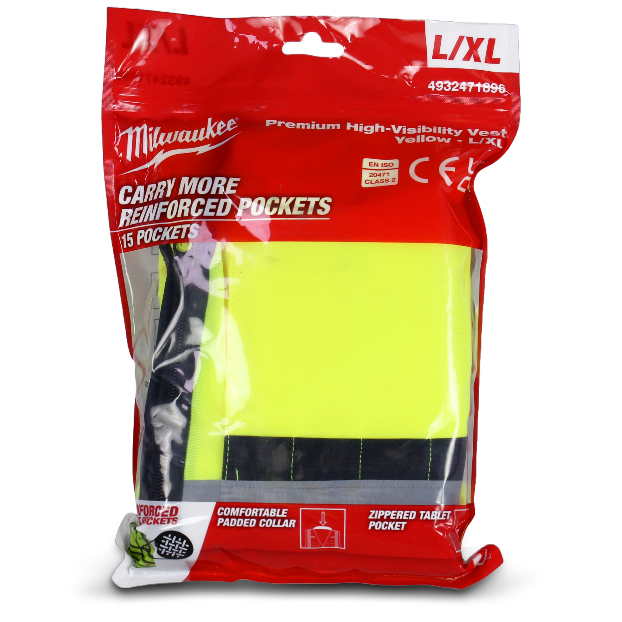 Vesta vizibilitate premium, galben - L/XL 1 buc MILWAUKEE MW4932471896