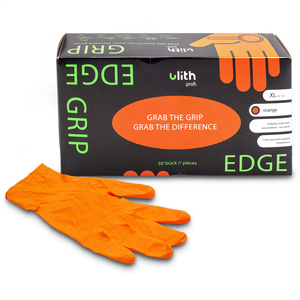 Gants Grip avec motif diamant orange taille XL