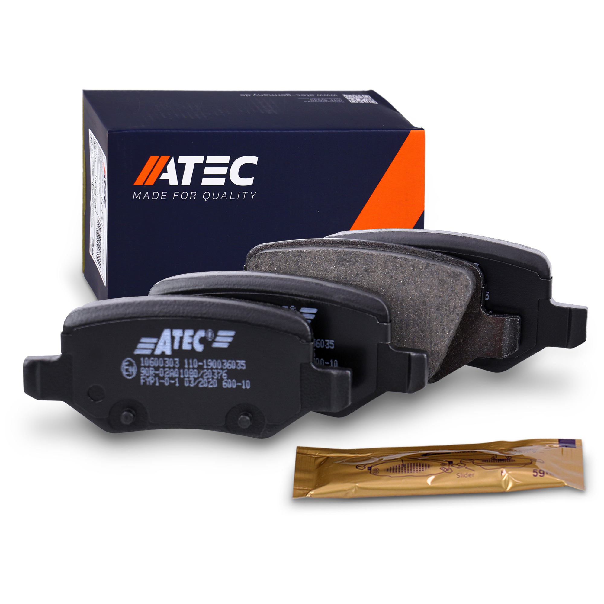 ATEC Germany Set Pastiglie Freno Posteriori 4 Pezzi - Compatibile Con Mercedes Classe G, GL, M, R E Ford Fiesta - Certificato ECE/90R - 4