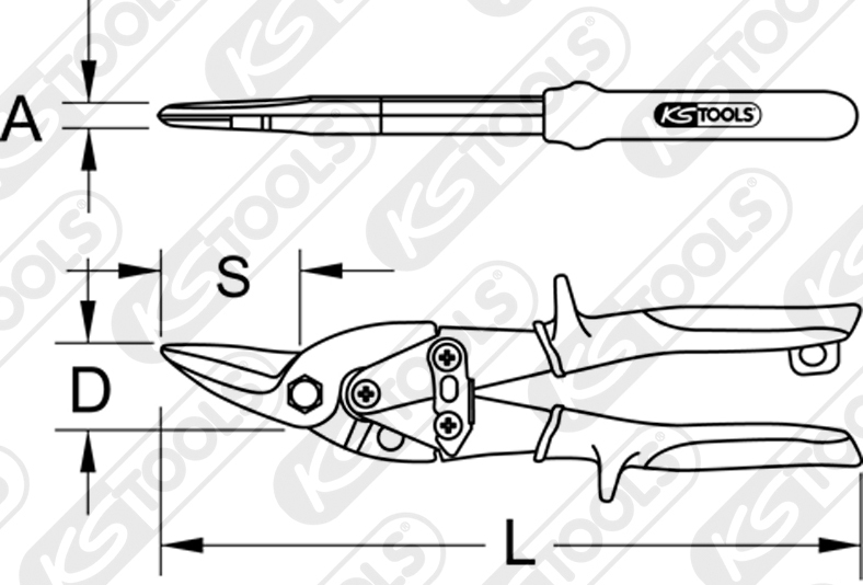 Cleste-foarfeca KSTOOLS KS118.0045