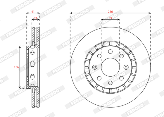 FERODO DDF3054C - Disque de frein 1