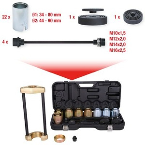 Universal press tool set for axle parts, 38 pcs