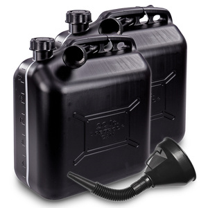2x bidons d'essence 20L plastique noir homologué UN + Tri