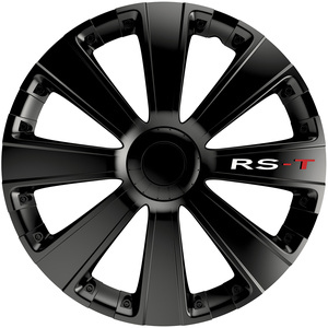 Topaz Black set 4 copricerchi universali ruote 15'' ABS cromato nero