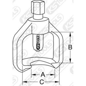 Universal ball joint separator, 25mm