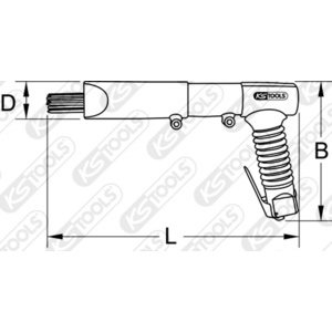 dérouilleur à aiguilles pneumatique 3/8", max.6,3bar, 1/4''PT