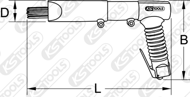 Cura?ator pneumatic cu ace (aer comprimat) KSTOOLS KS515.3070