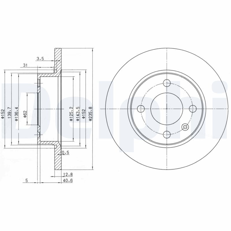 DELPHI BG2910 - Disque de frein