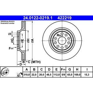 Disque de frein ventilé à l'arrière