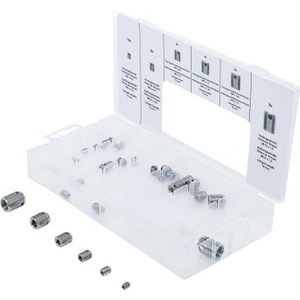 Assortiment d'inserts filetés - autotaraudeurs - 32 pcs.