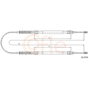 Tirette à câble, frein de stationnement