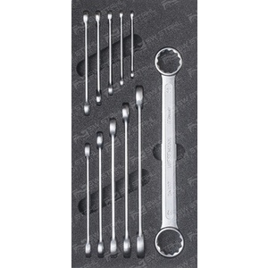 Assortiment pour chariot d'atelier, clés polygonales doubles, 10 pièces