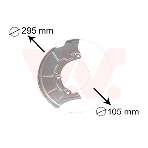 Tôle pare-boue, disque frein, avant droit