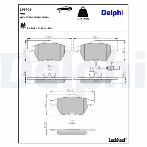Kit de plaquettes de frein, frein à disque