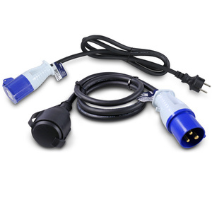 2x fiches d'adaptation CEE : 1x CEE sur Schuko + 1x Schuko sur CEE