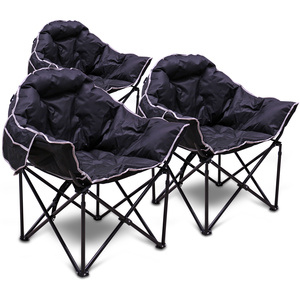 3x Chaise de camping rembourrée - Moon Chair - Pliable