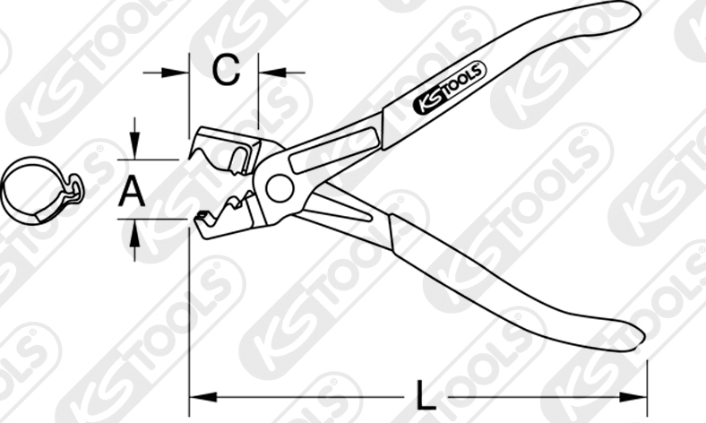 Cleste colier furtun KSTOOLS KS115.1045