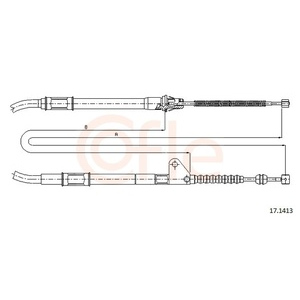 Tirette à câble, frein de stationnement