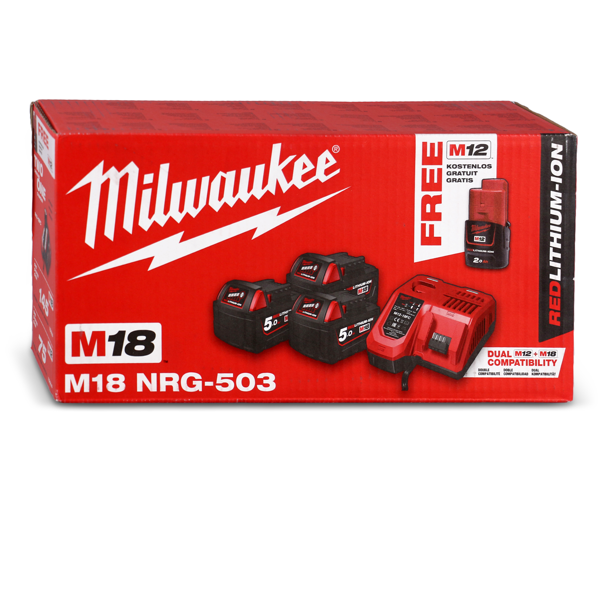 SET M18 NRG (BATERIE 3 X 5.0 AH, ÎNCARCATOR M12-18 FC) MILWAUKEE MW4933451423