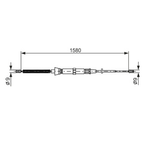 Tirette à câble, frein de stationnement