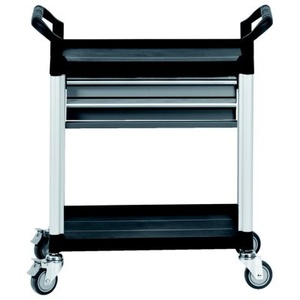 Workshop service trolley, with 2 drawers