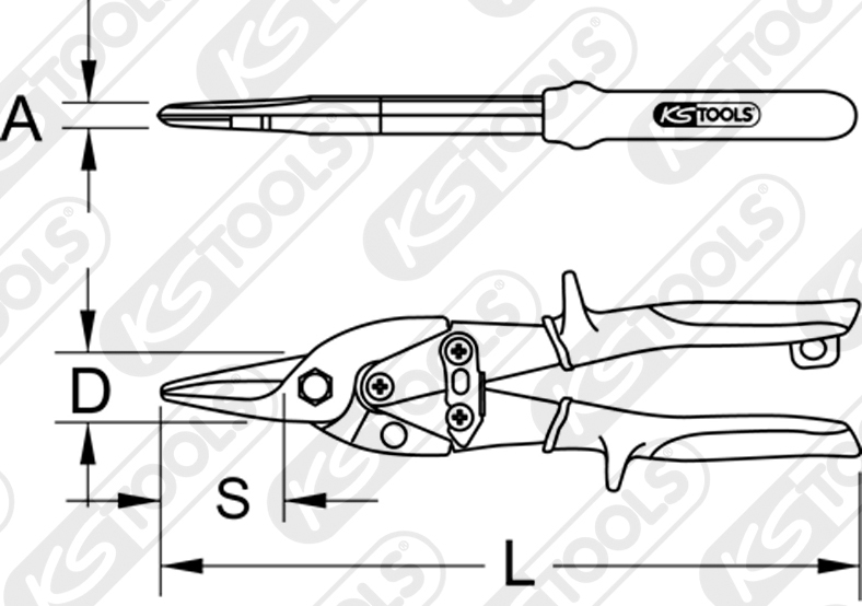 Foarfeca tabla, manuala KSTOOLS KS118.0051