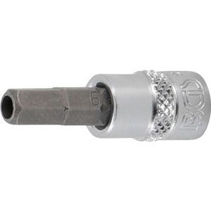 Embout de vissage - carré 1/4" - six pans creux avec alésage 6 mm