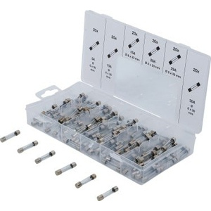 Assortiment de fusibles en verre - 120 pcs.