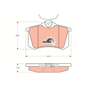 Jeu de plaquettes de frein arrière