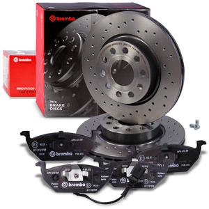 Disques de frein + plaquettes de frein avec contact d'avertissement avant