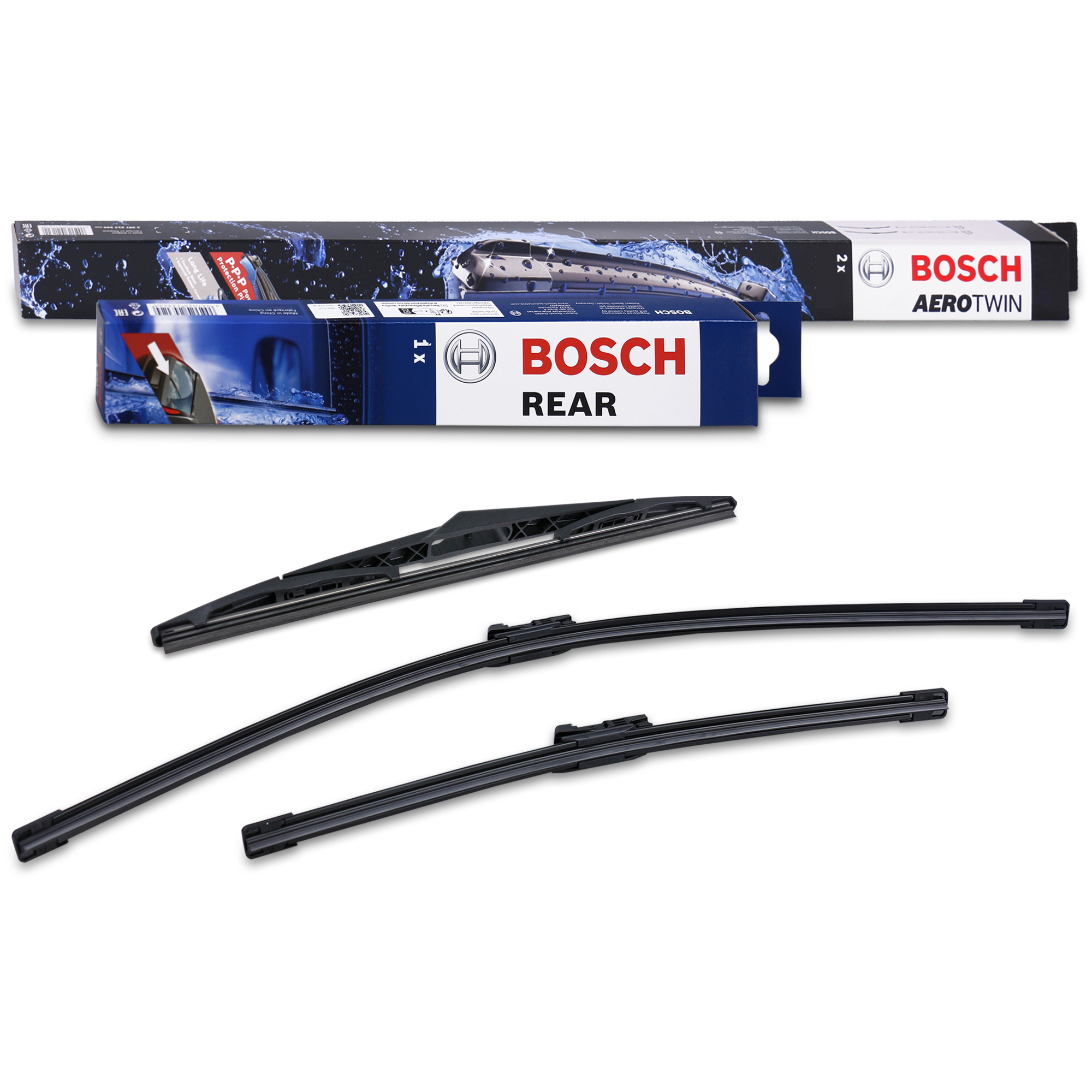 2 Gommini Di Ricambio Per Tergicristallo Bosch Aerotwin - Gomma Naturale Grafite, 700 Mm Tagliabili