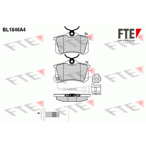 Kit de plaquettes de frein, frein à disque