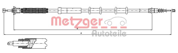 METZGER 12.0720 - Tirette à câble, frein de stationnement