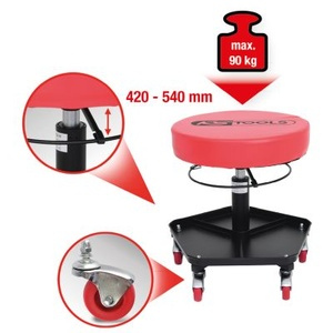 Mobile, height-adjustable stool