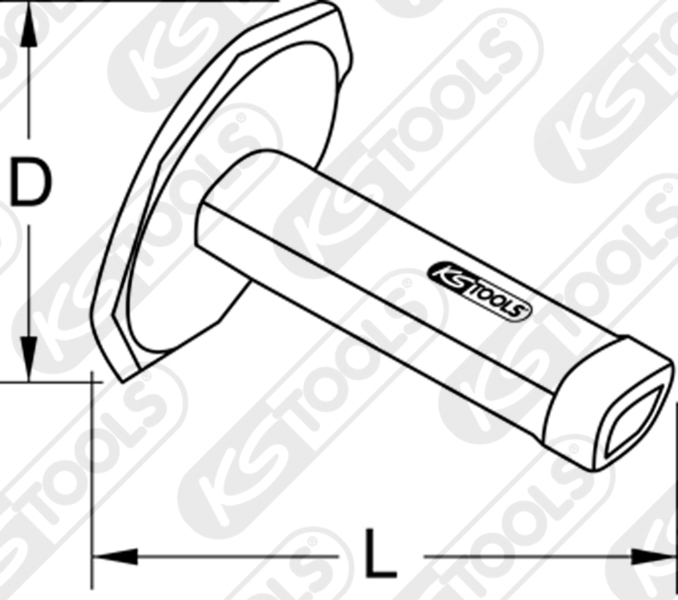 KS TOOLS 162.0447 - Hand grips f.chisels, 20mm 2