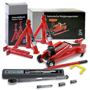 Cric 2t + clé dynamométrique + 2x chandelles 2t