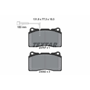 Kit de plaquettes de frein, frein à disque
