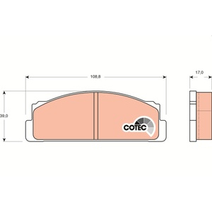 Kit de plaquettes de frein, frein à disque