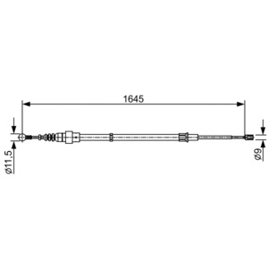 Tirette à câble, frein de stationnement