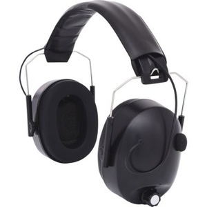 Electronic padded ear protection with headband