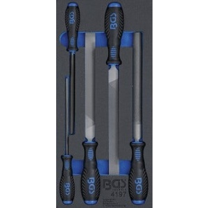 Garniture pour servante d'atelier 1/3 : Jeu de limes d'atelier - 5 pcs.