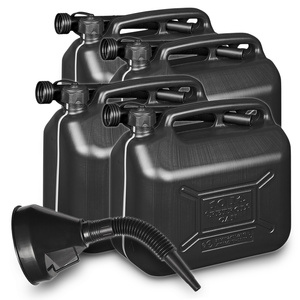 4x bidons d'essence 10L plastique homologué UN + entonnoir