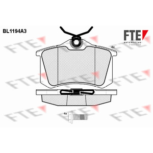 Kit de plaquettes de frein, frein à disque