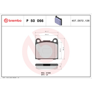 Kit de plaquettes de frein, frein à disque