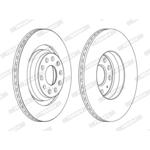 Disque de frein essieu arrière ventilé